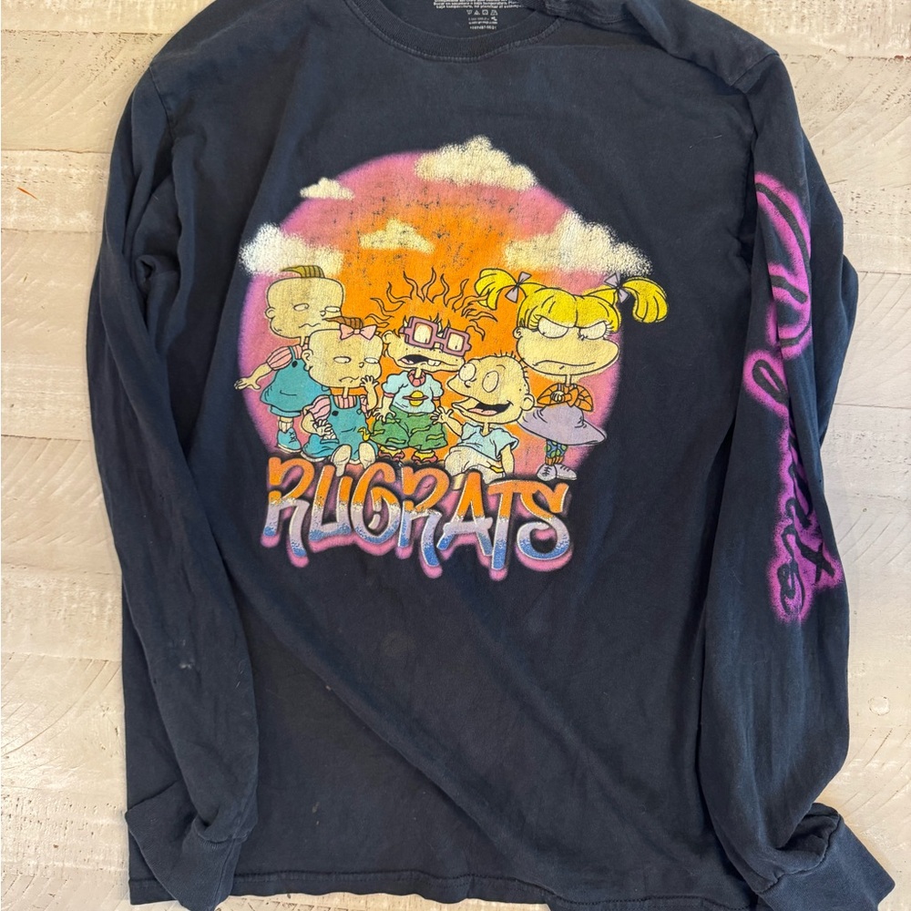Nickelodeon Black and Pink Rugrats Long Sleeve Tee